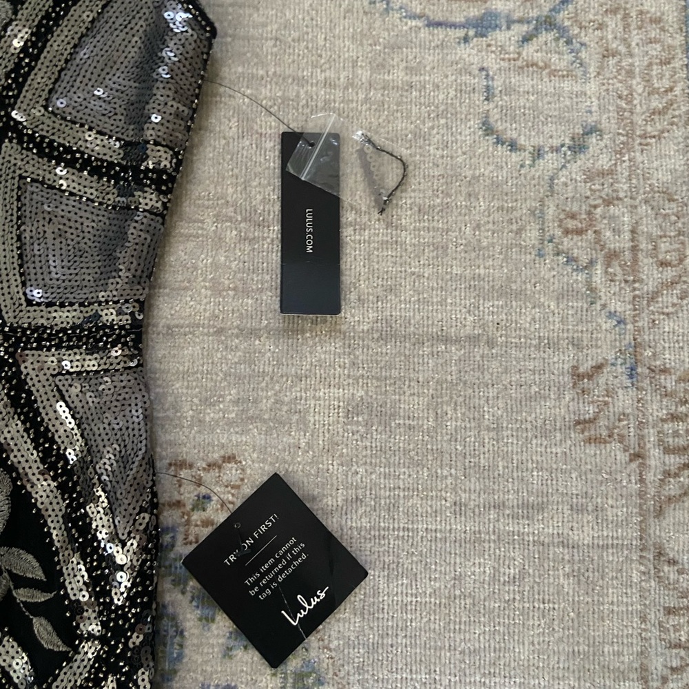 Lulus Spread Your Shine black sequin embroidered dress